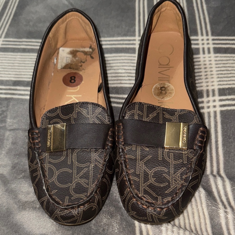 Calvin Klein Monogram Brown Loafers